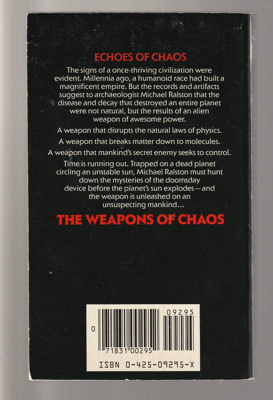 The Weapons Of Chaos Classic Science Fiction paperback Sci-Fi Sci-Fi Mystery science fiction Science Fiction Fantasy set space sci-fi Speculative Fiction used vintage science fiction Books