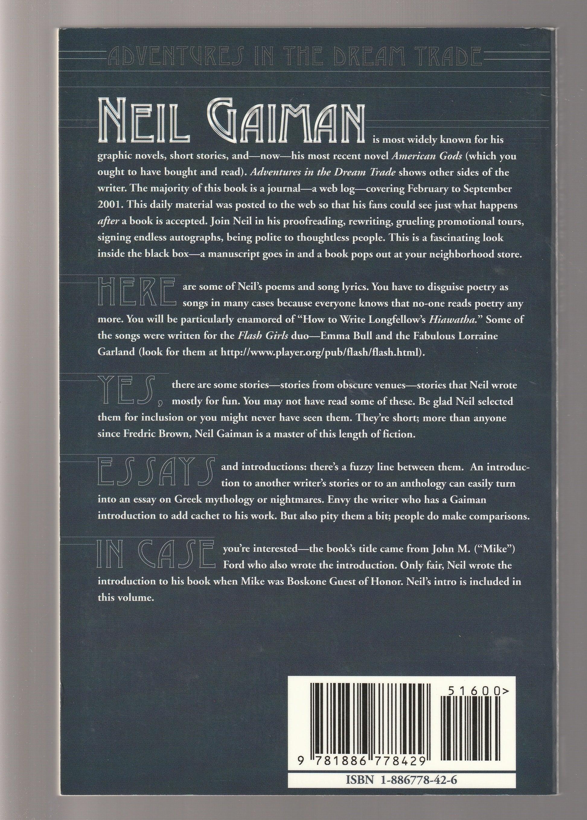 Adventures In The Dream Trade anthology British Literature essay essays fantasy paperback Poetry Sci-Fi science fiction Science Fiction Fantasy Short Short Stories Short Story Collection Urban Fantasy used Books
