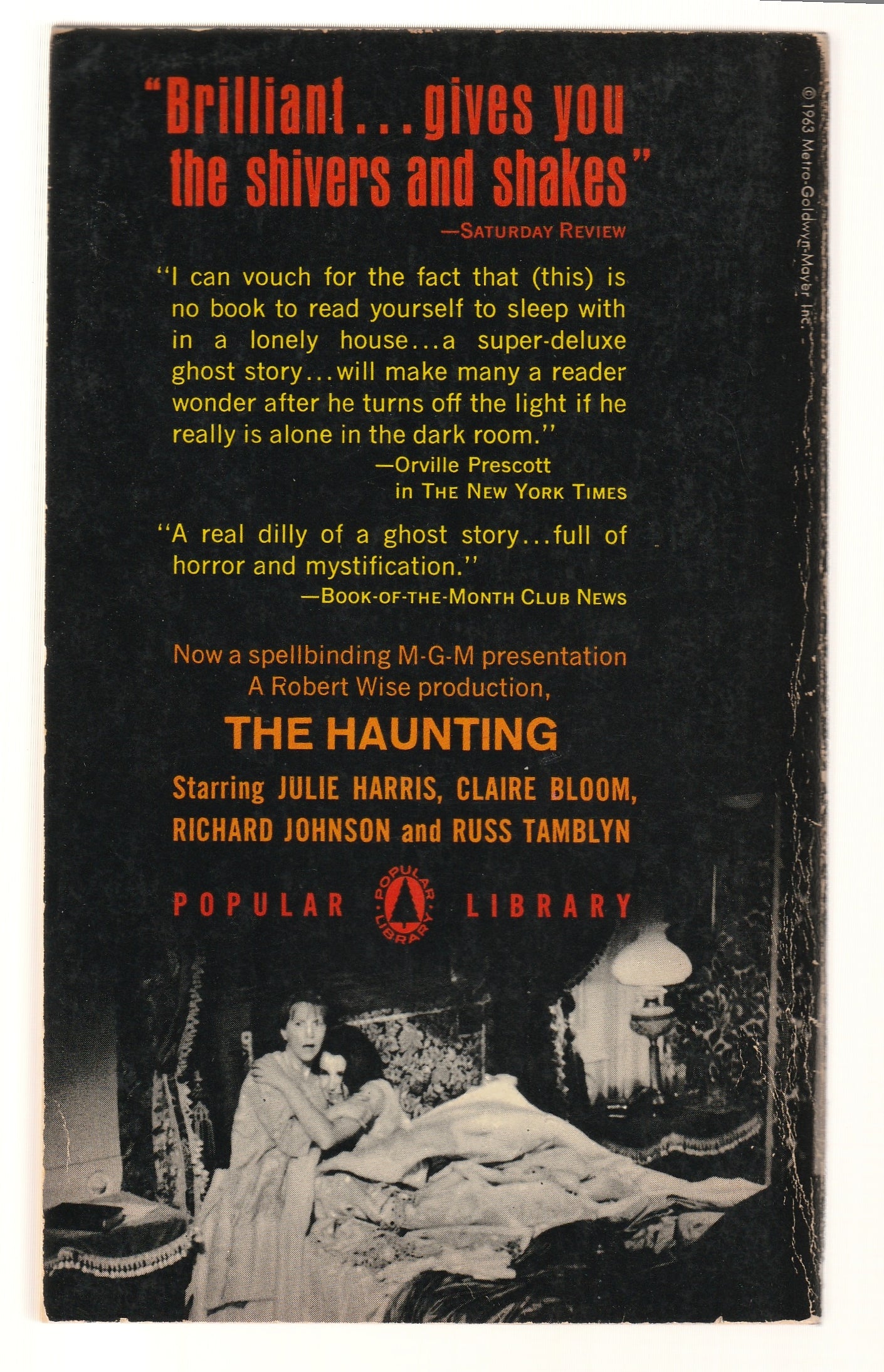 The Haunting Of Hill House Gothic gothic-horror horror Movie Tie-In Movies paperback Paranormal paranormal horror Psychological Horror used Vintage vintage horror vintage paperback Books