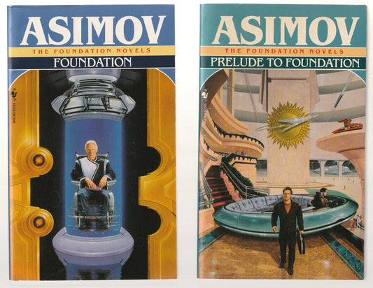 Foundation 4 Pack Classic Science Fiction paperback Sci-Fi Sci-fi fantasy science fiction Science Fiction Fantasy Space Space Opera space sci-fi Speculative Fiction used Books
