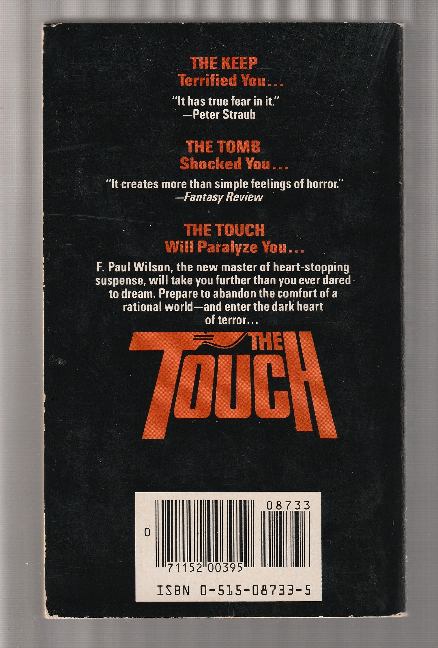 The Touch dark fantasy fantasy horror mystery paperback paranormal fantasy paranormal horror science fiction supernatural fantasy thriller Urban Fantasy used Books
