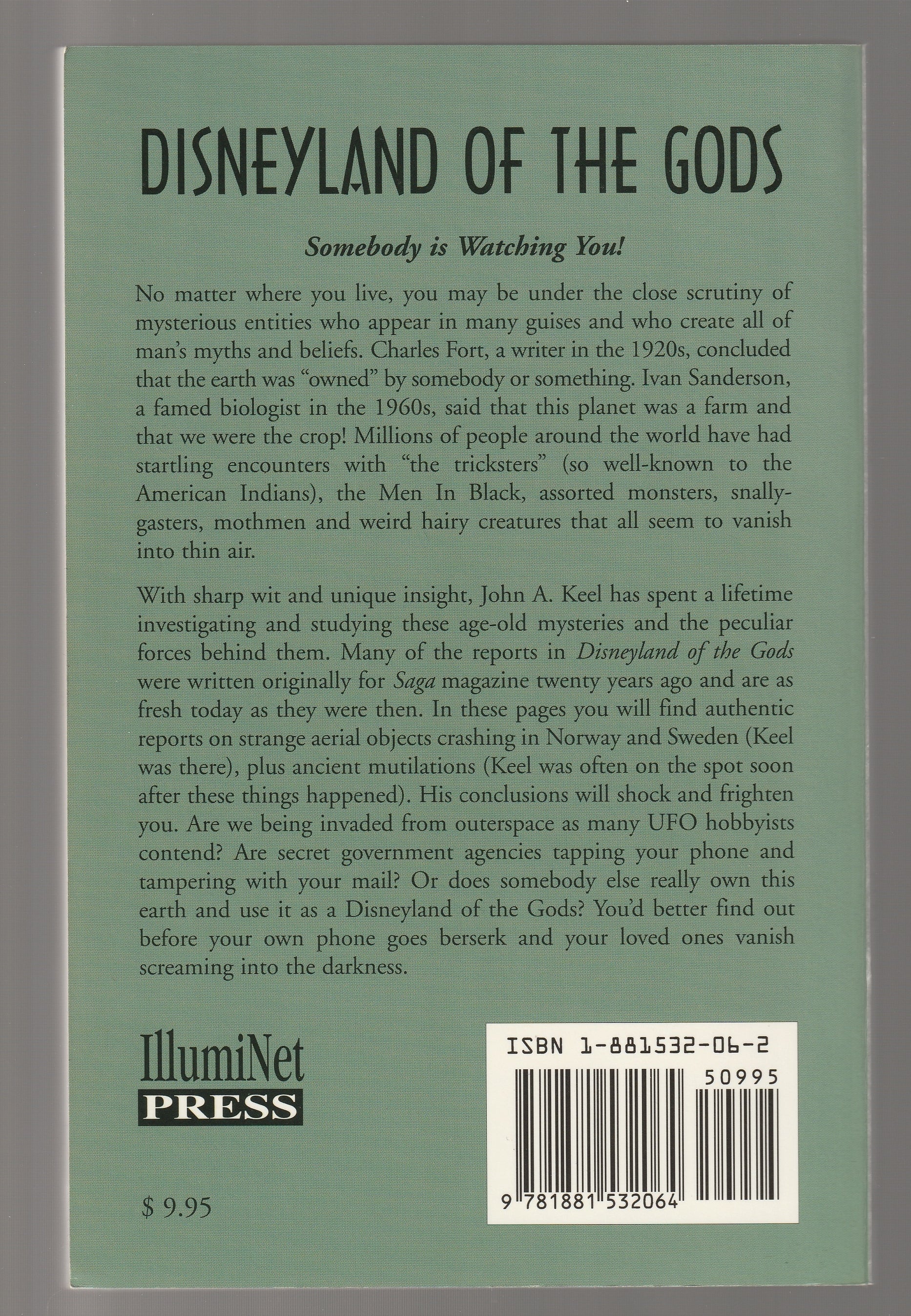 Disneyland Of The Gods cryptozoology mystery Non-Fiction Nonfiction paperback Paranormal Sci-Fi UFO used Books