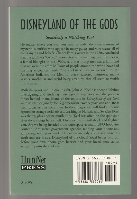 Disneyland Of The Gods cryptozoology mystery Non-Fiction Nonfiction paperback Paranormal Sci-Fi UFO used Books