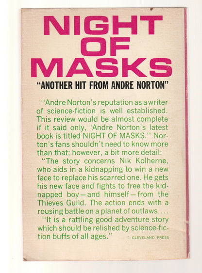 Night Of Masks Classic Science Fiction Military Science Fiction paperback Sci-Fi Sci-Fi Mystery science fiction Science Fiction Fantasy space sci-fi Speculative Fiction used Vintage vintage paperback vintage science fiction Books