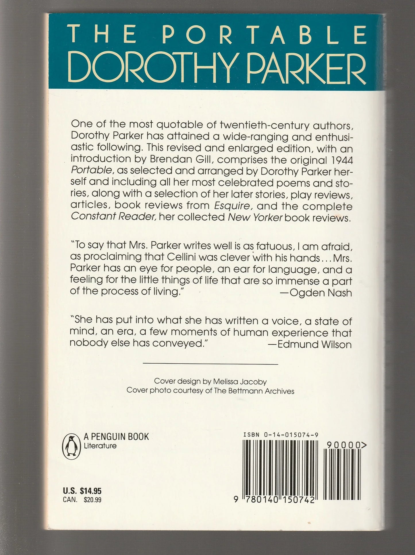 The Portable Dorothy Parker anthology Classic Classics essay essays Humor paperback Poetry Short Stories Short Story Collection used Books