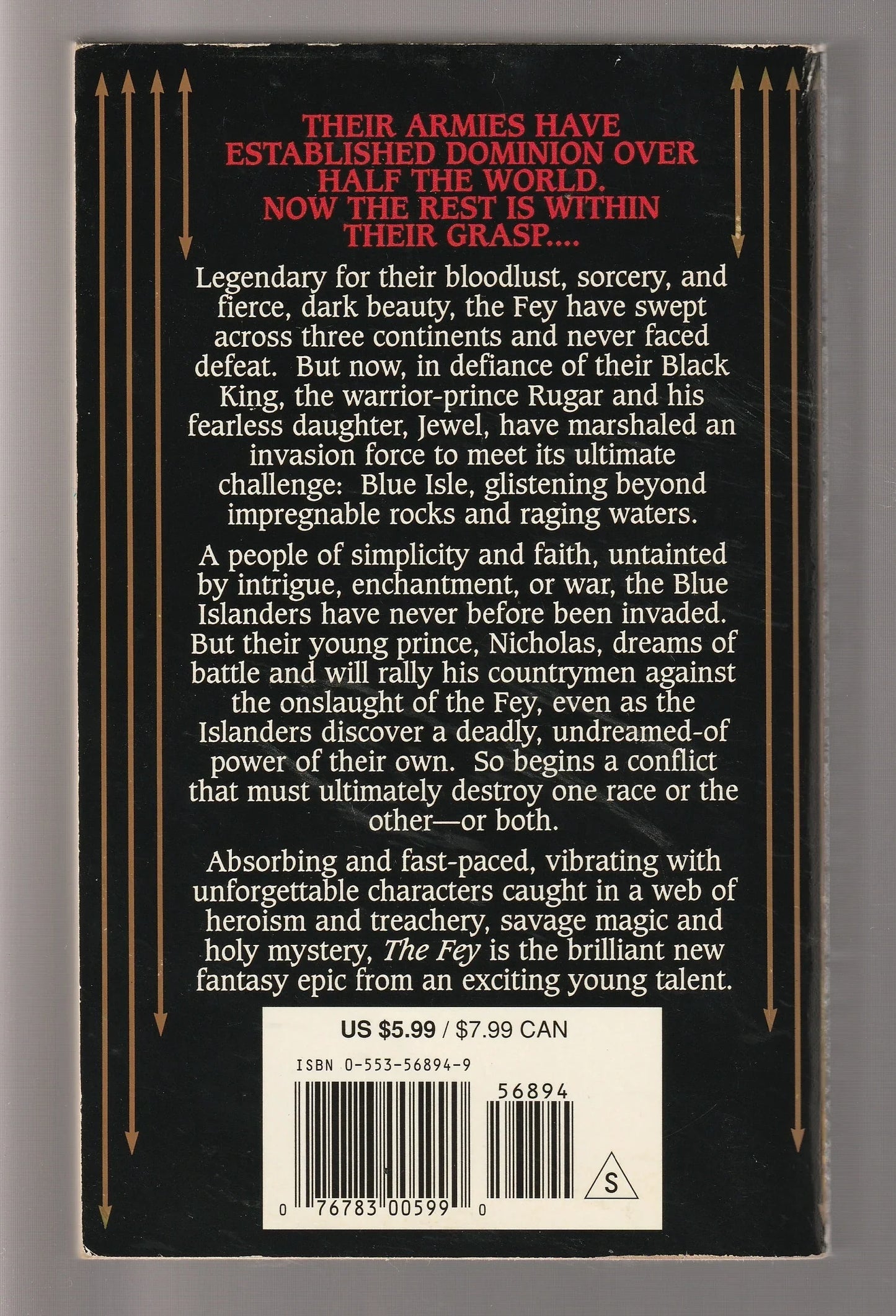 The Sacrifice Epic Fantasy fantasy High Fantasy paperback Science Fiction Fantasy used Books