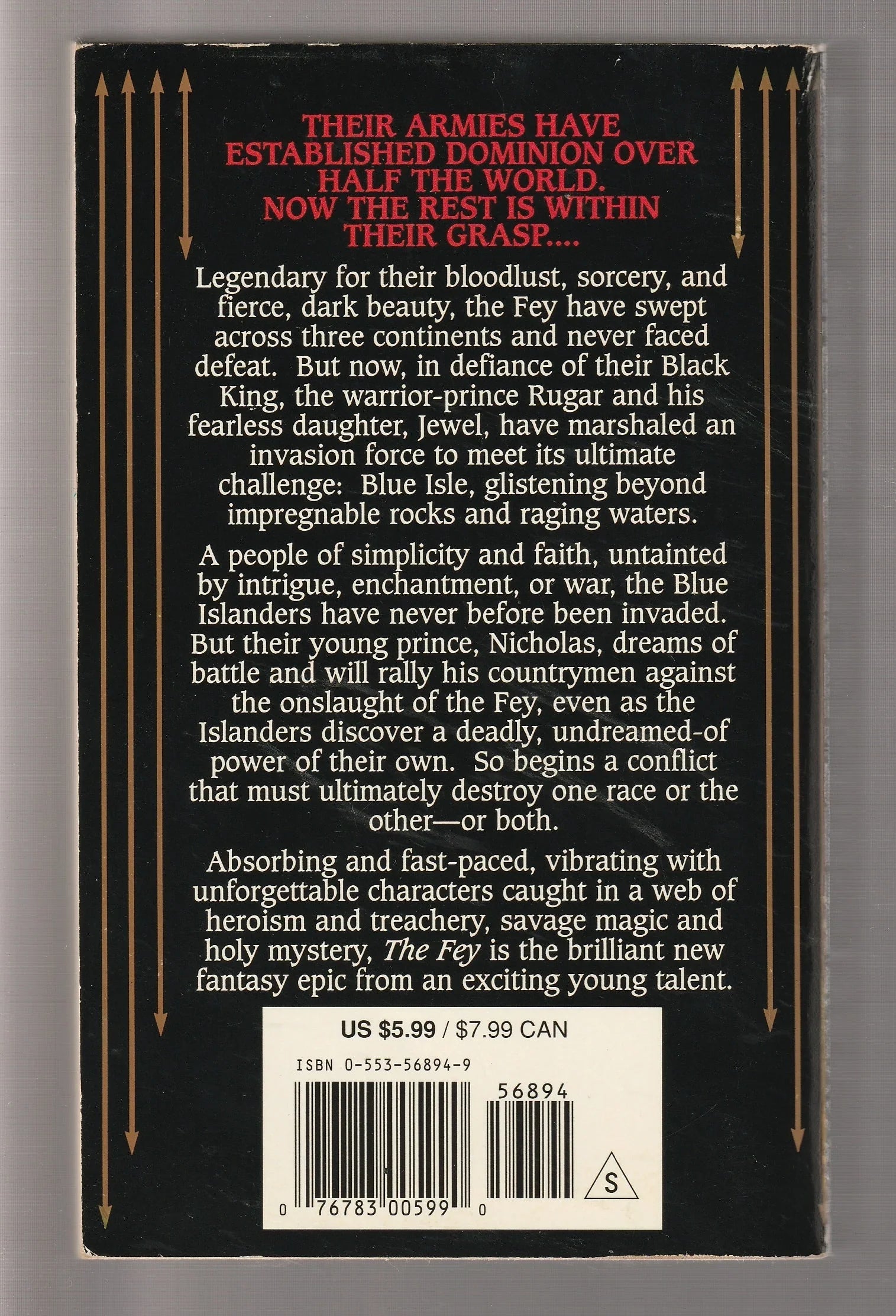 The Sacrifice Epic Fantasy fantasy High Fantasy paperback Science Fiction Fantasy used Books