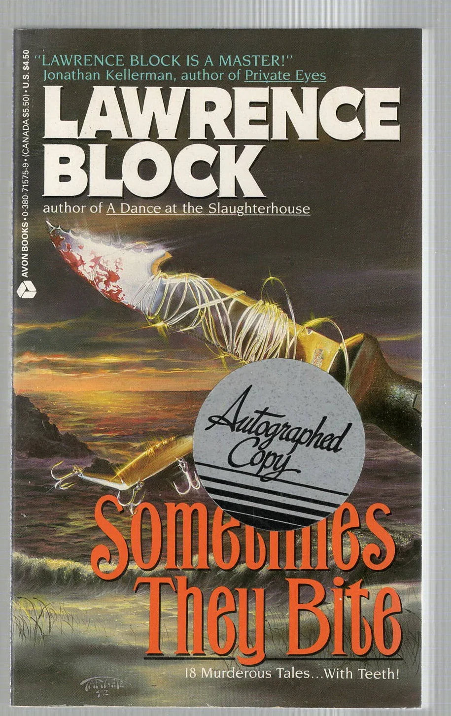 Sometimes They Bite Collections Crime Fiction mystery Short Stories signed by author thriller used Books