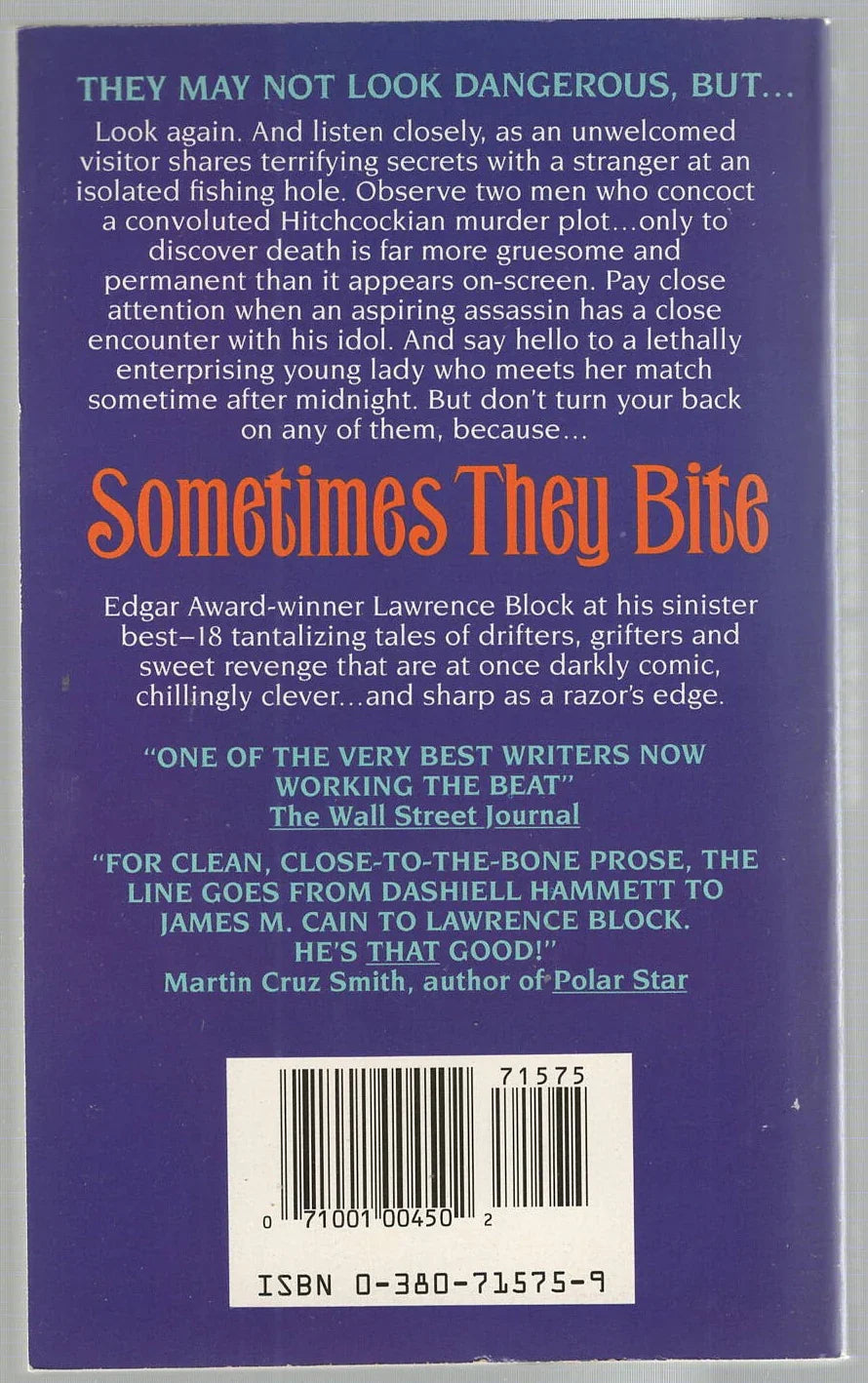 Sometimes They Bite Collections Crime Fiction mystery Short Stories signed by author thriller used Books