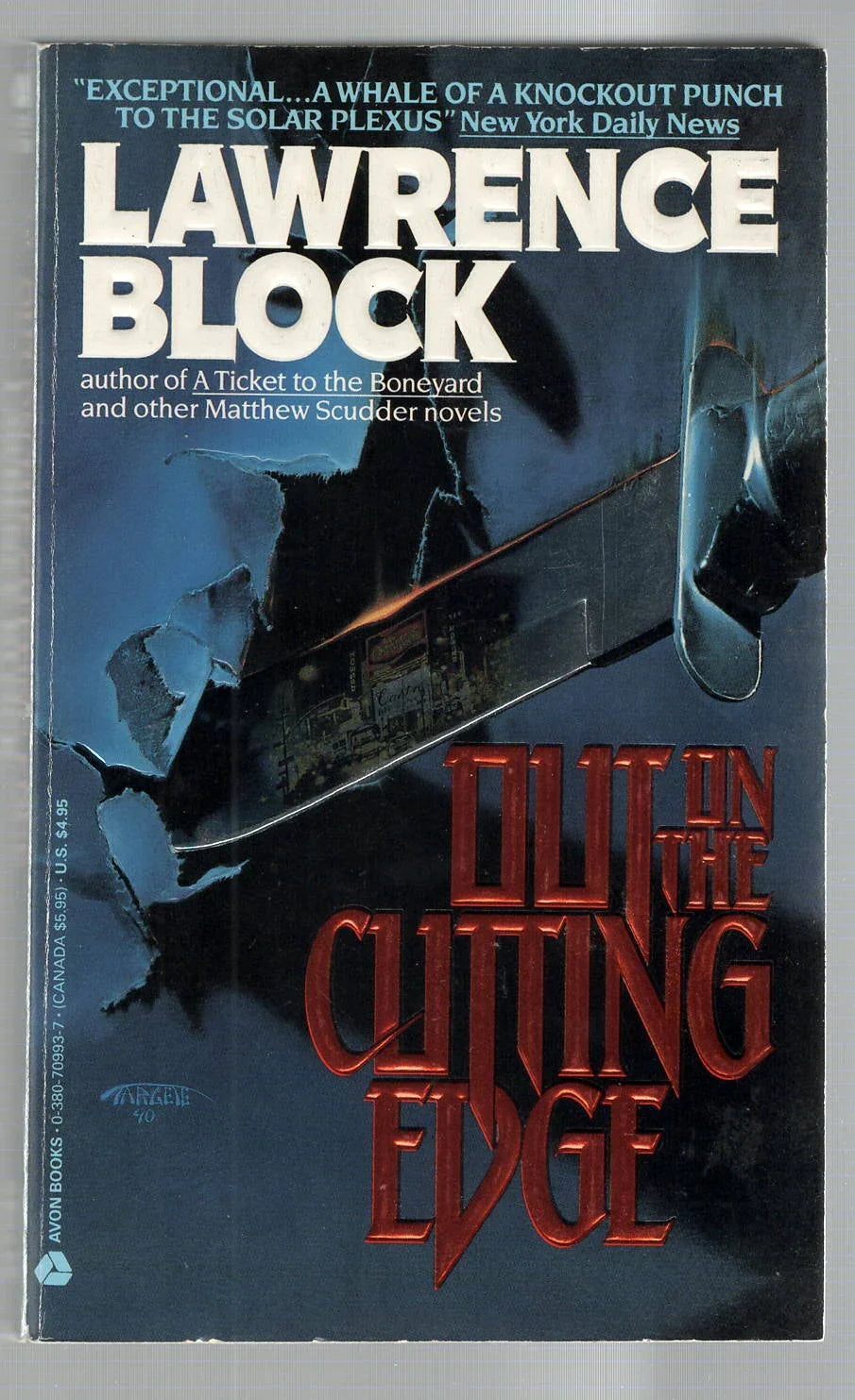 Out on the Cutting Edge Crime Fiction Detective Fiction mystery mystery thriller Noir thriller used Books
