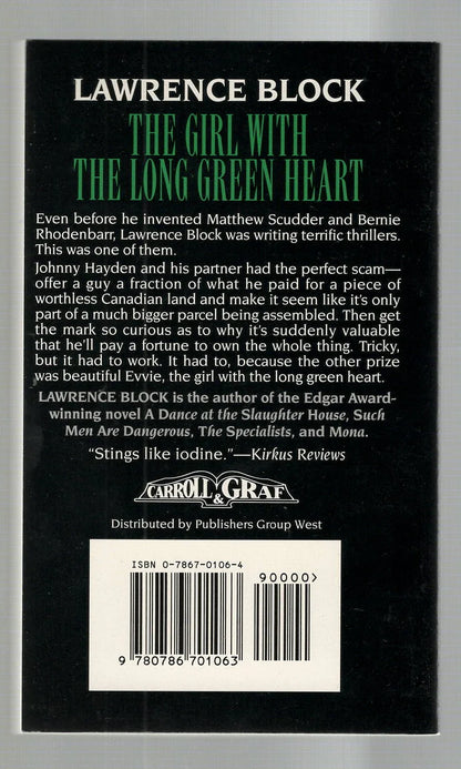 The Girl With the Long Green Heart Crime Fiction mystery Noir thriller used Books