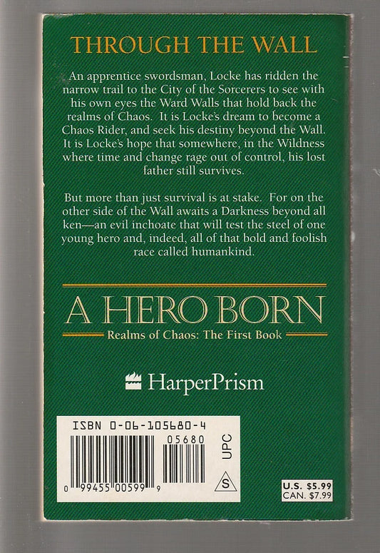 A Hero Born Epic Fantasy fantasy High Fantasy paperback science fiction Science Fiction Fantasy used Books