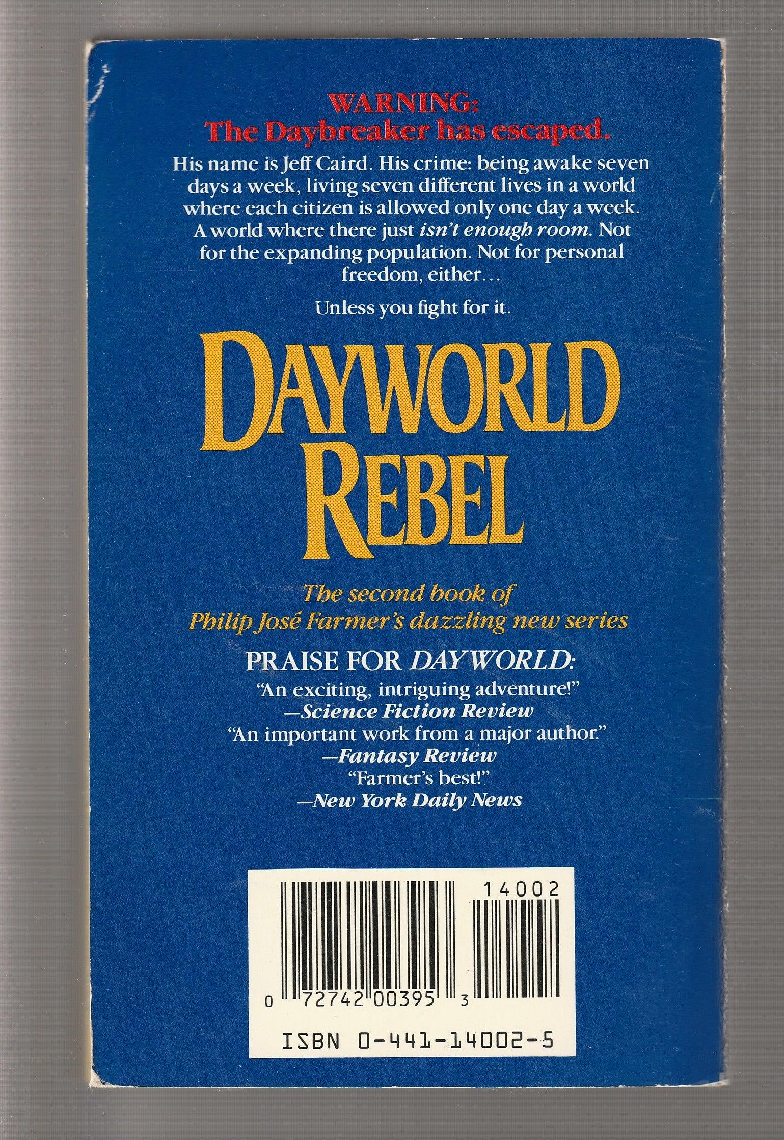 Dayworld Rebel Dystopia dystopian paperback Sci-Fi science fiction Science Fiction Fantasy Speculative Fiction used Books