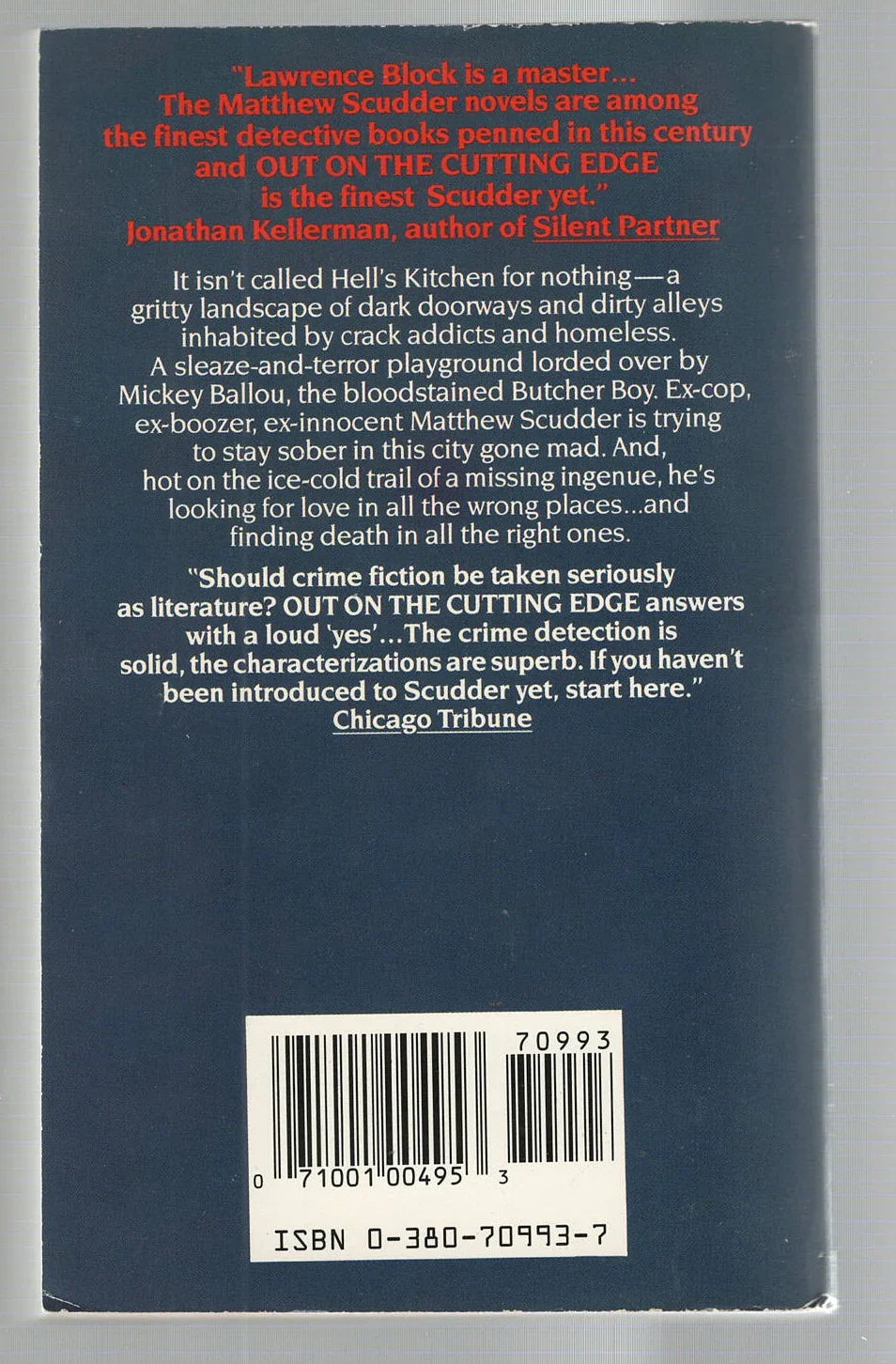Out on the Cutting Edge Crime Fiction Detective Fiction mystery mystery thriller Noir thriller used Books