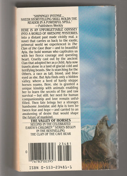 The Valley Of The Horses historical Historical Drama historical epic historical fiction paperback Prehistoric prehistoric fiction used Books