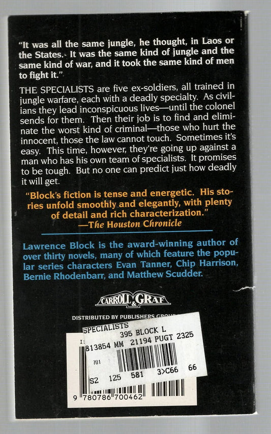 The Specialists Crime Fiction mystery mystery thriller used Books
