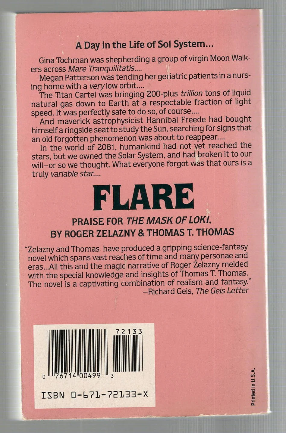 Flare fantasy science fiction used Books