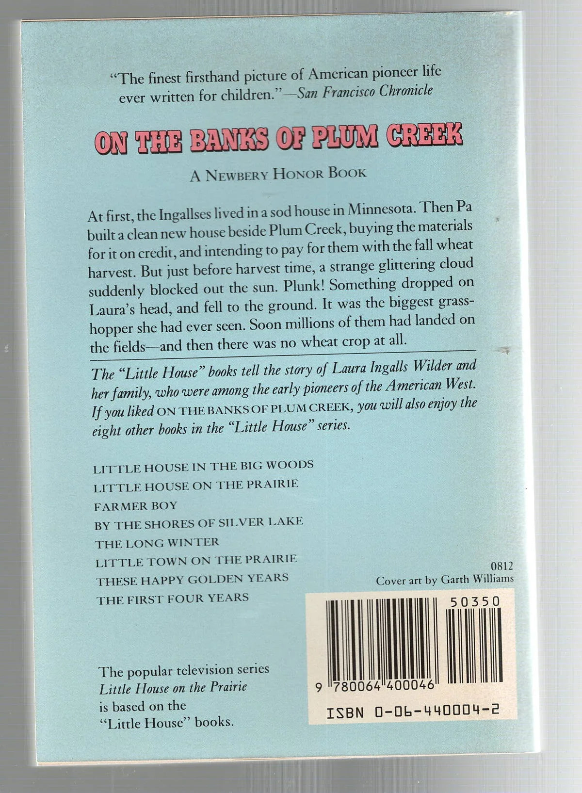 On the Banks of Plum Creek Children historical historical fiction used Books