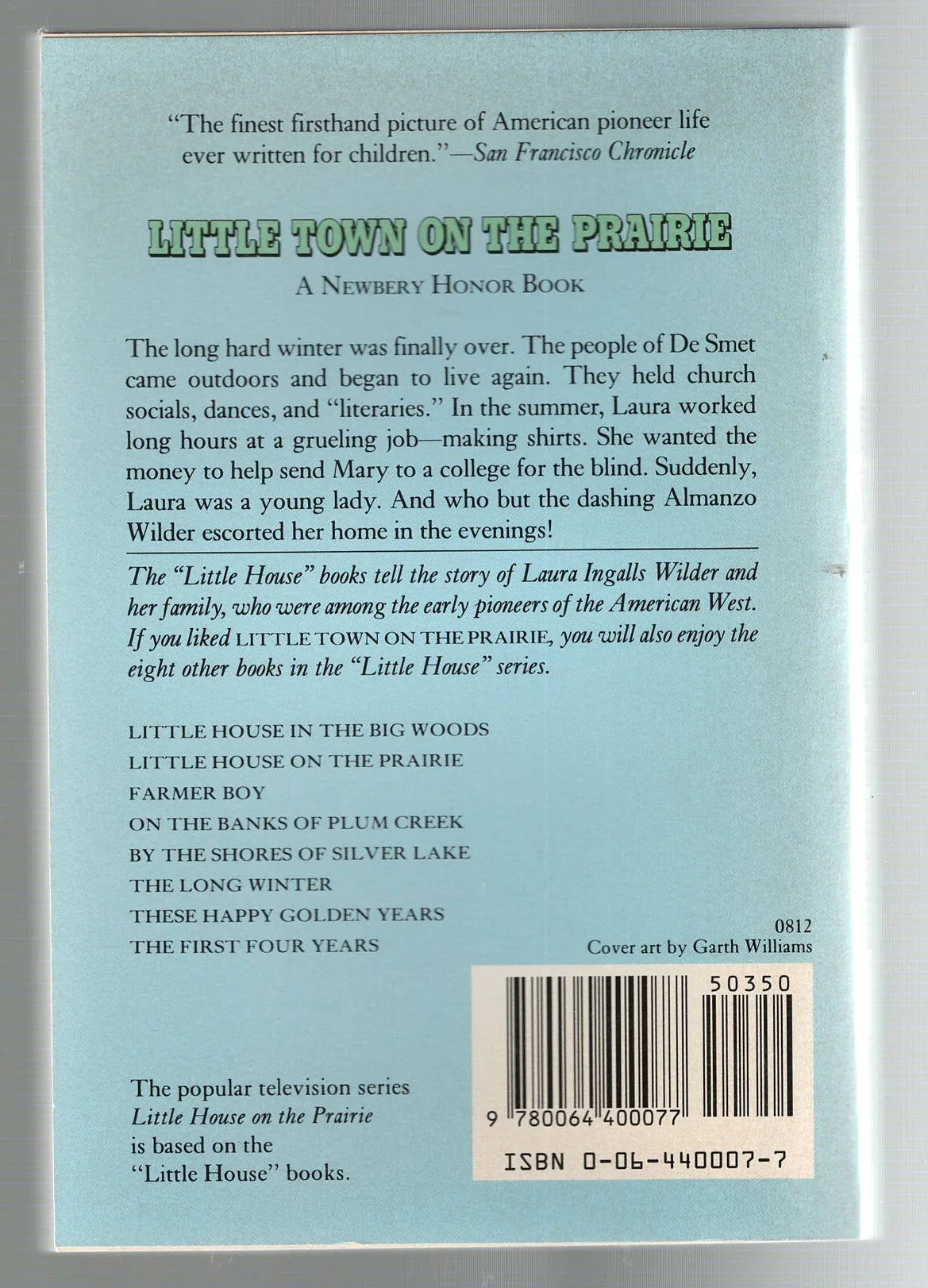 Little Town on the Prairie Children historical historical fiction used Books