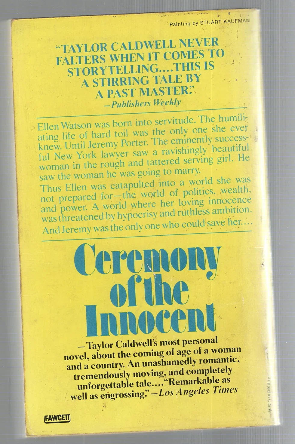 Ceremony of the Innocent historical historical fiction Historical Romance Romance used Books