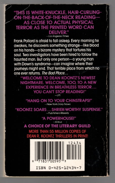 The Bad Place horror paperback thrilller Books