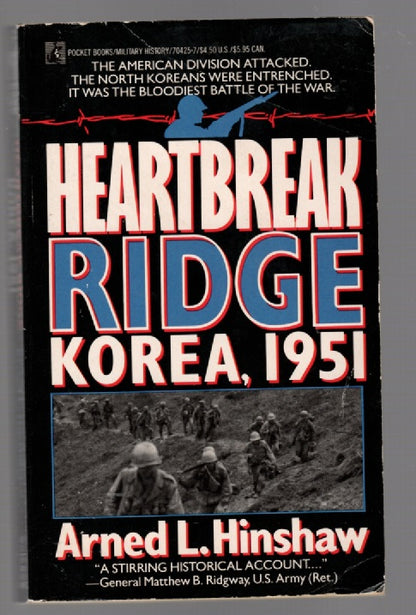 Heartbreak Ridge Korea, 1951 History Military Military History Nonfiction paperback book