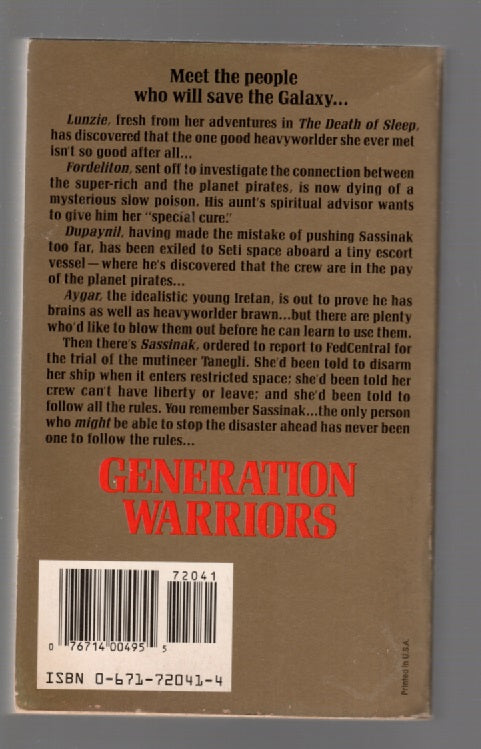 Generation Warriors paperback science fiction Books
