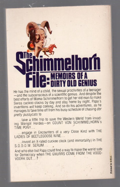 The Schimmelhorn File: Memoirs of a Dirty Old Genius paperback science fiction Vintage Books