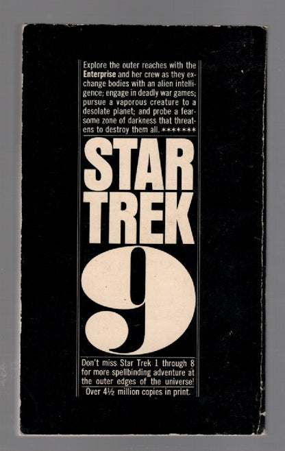 Star Trek 9 Classic Science Fiction paperback science fiction Star Trek book