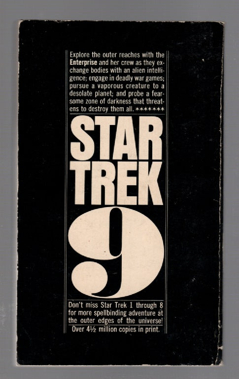 Star Trek 9 Classic Science Fiction paperback science fiction Star Trek book