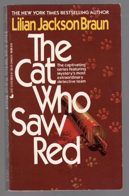 The Cat Who Saw Red Crime Fiction mystery paperback book