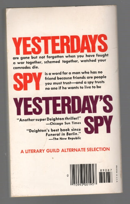 Yesterday's Spy paperback Spy thrilller Books