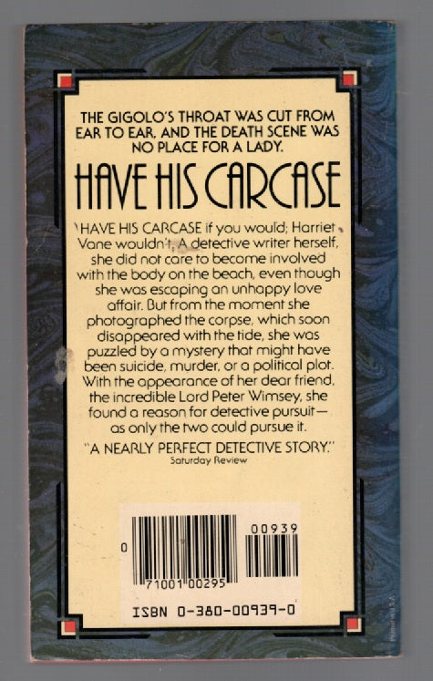Have His Carcase Crime Fiction mystery paperback Books