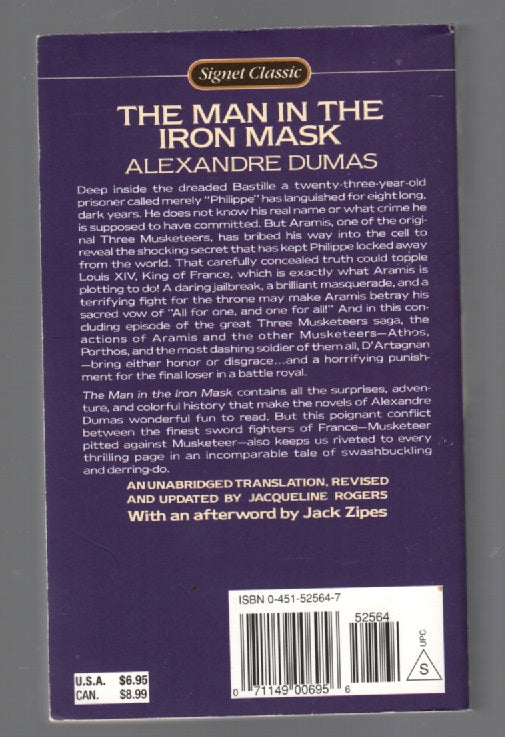 The Man In The Iron Mask Classic Literature paperback Books