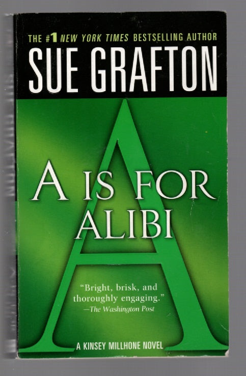 A Is For Alibi Crime Fiction mystery paperback book