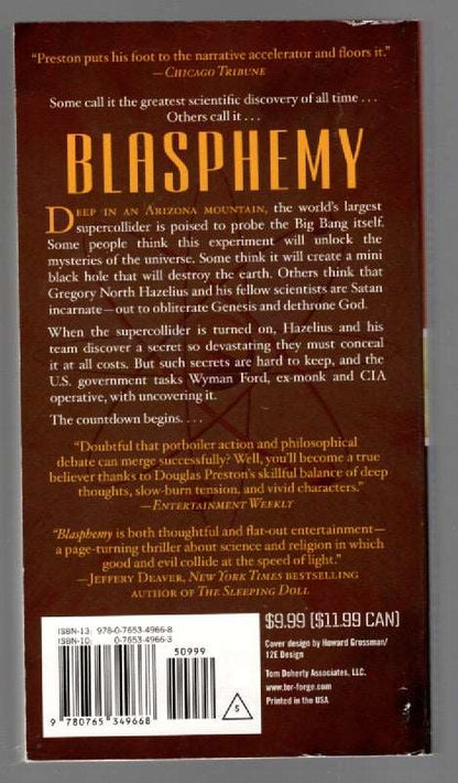 Blasphemy paperback Suspense thrilller book