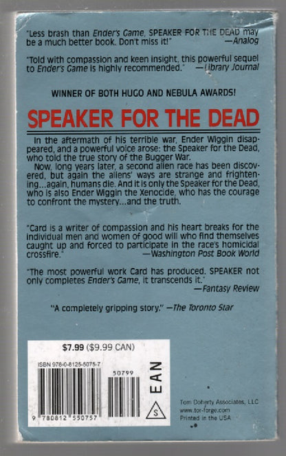 Speaker For The Dead fantasy paperback science fiction Books