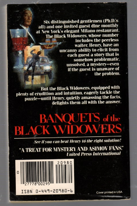 Banquets of the Black Widowers mystery paperback Vintage Books