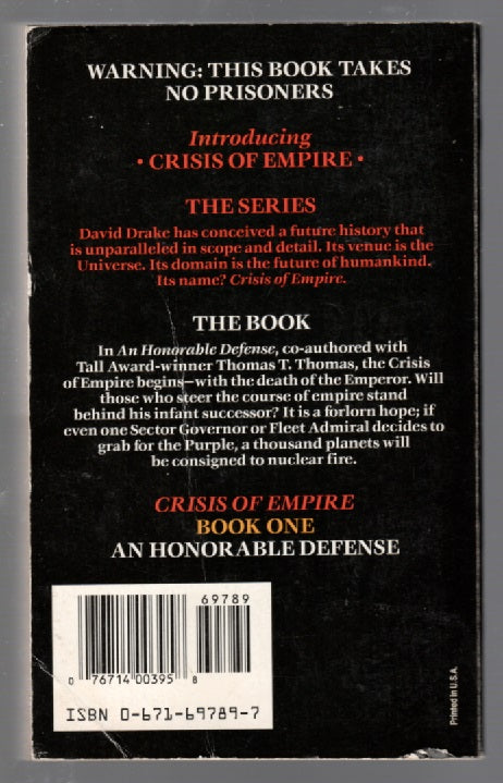 Crisis of Empire : Book I : An Honorable Defense paperback science fiction Books