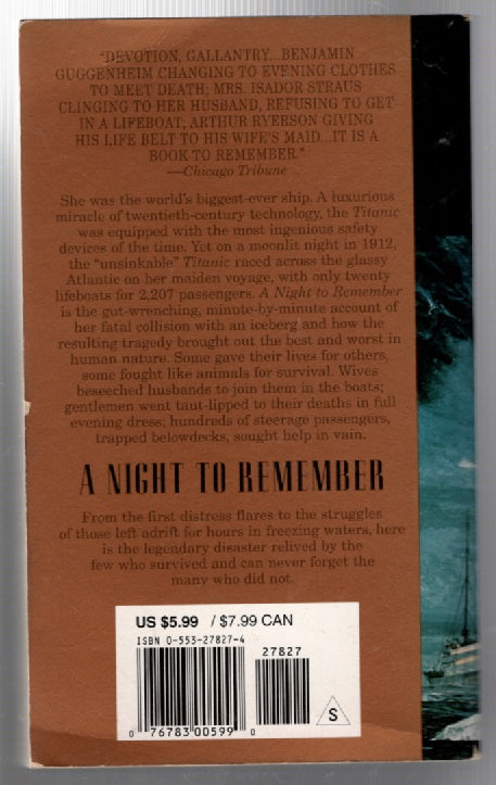 a Night to Remember History Nautical History Nonfiction paperback Books