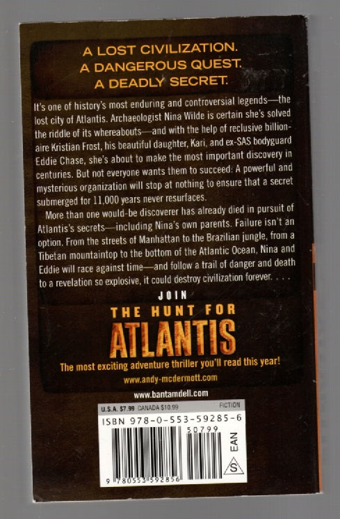 The Hunt For Atlantis paperback Suspense thrilller book
