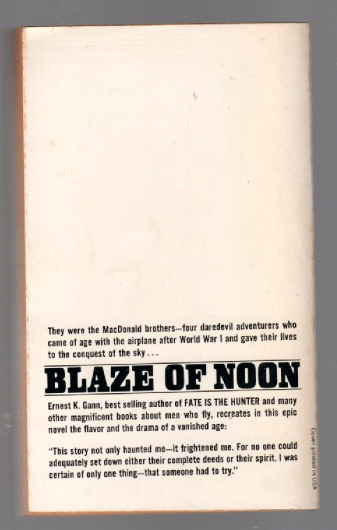 Blaze Of Noon paperback thrilller Books