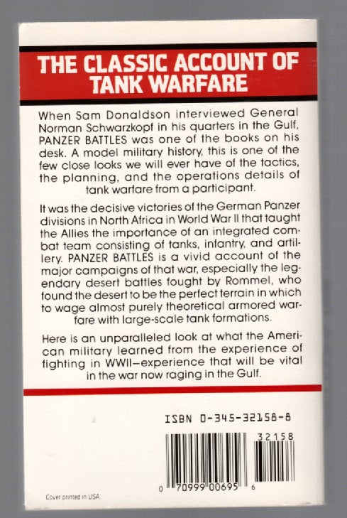 Panzer Battles History Military Military History Nonfiction paperback reference World War 2 World War Two book