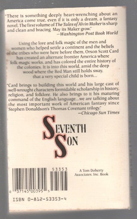 Seventh Son fantasy Literature paperback