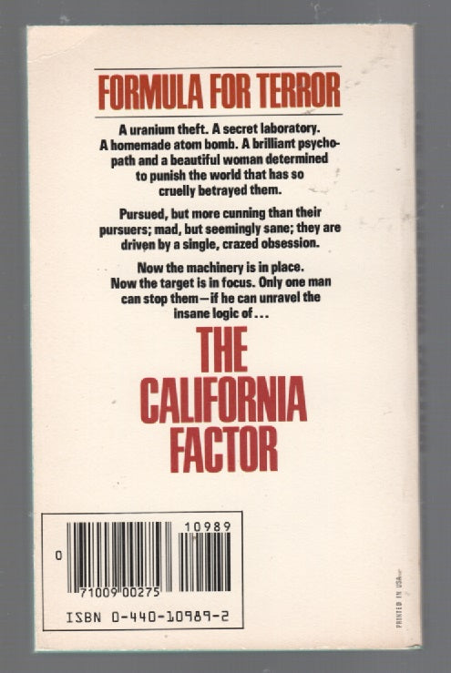 The California Factor paperback thrilller Vintage Books