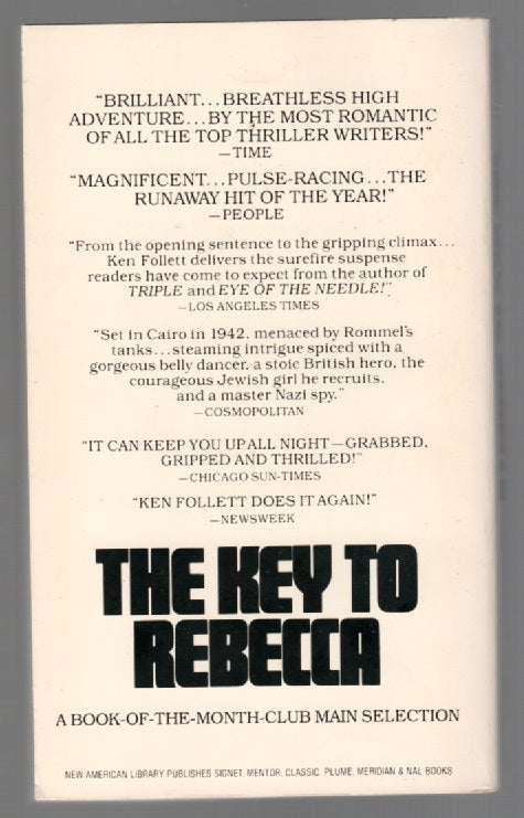 The Key To Rebecca Military Fiction paperback Spy Suspense thrilller book