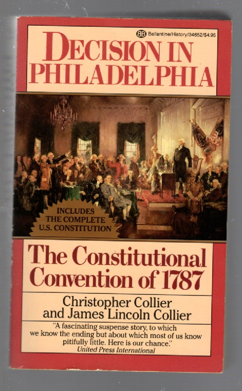 Decision in Philidelphia History Nonfiction paperback US History Books