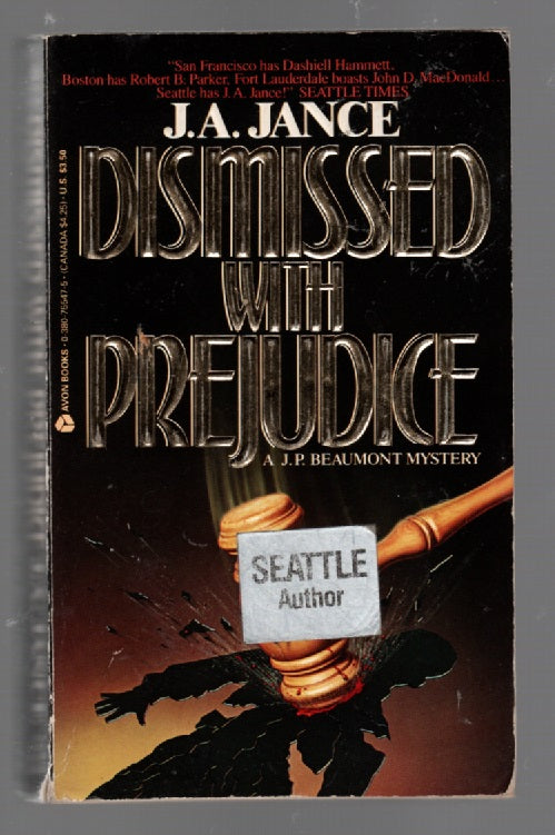 Dismissed With Prejudice Crime Fiction mystery paperback Books