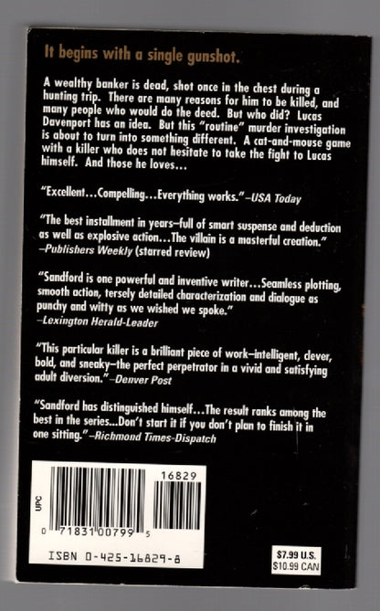 Secret Prey Crime Fiction mystery paperback book