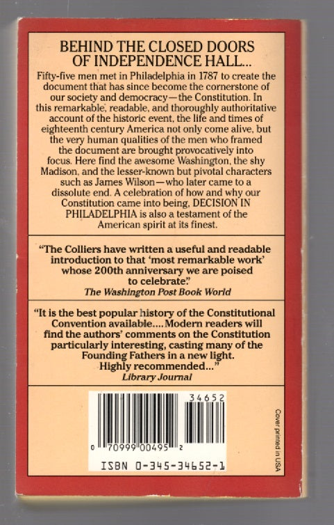 Decision in Philidelphia History Nonfiction paperback US History Books